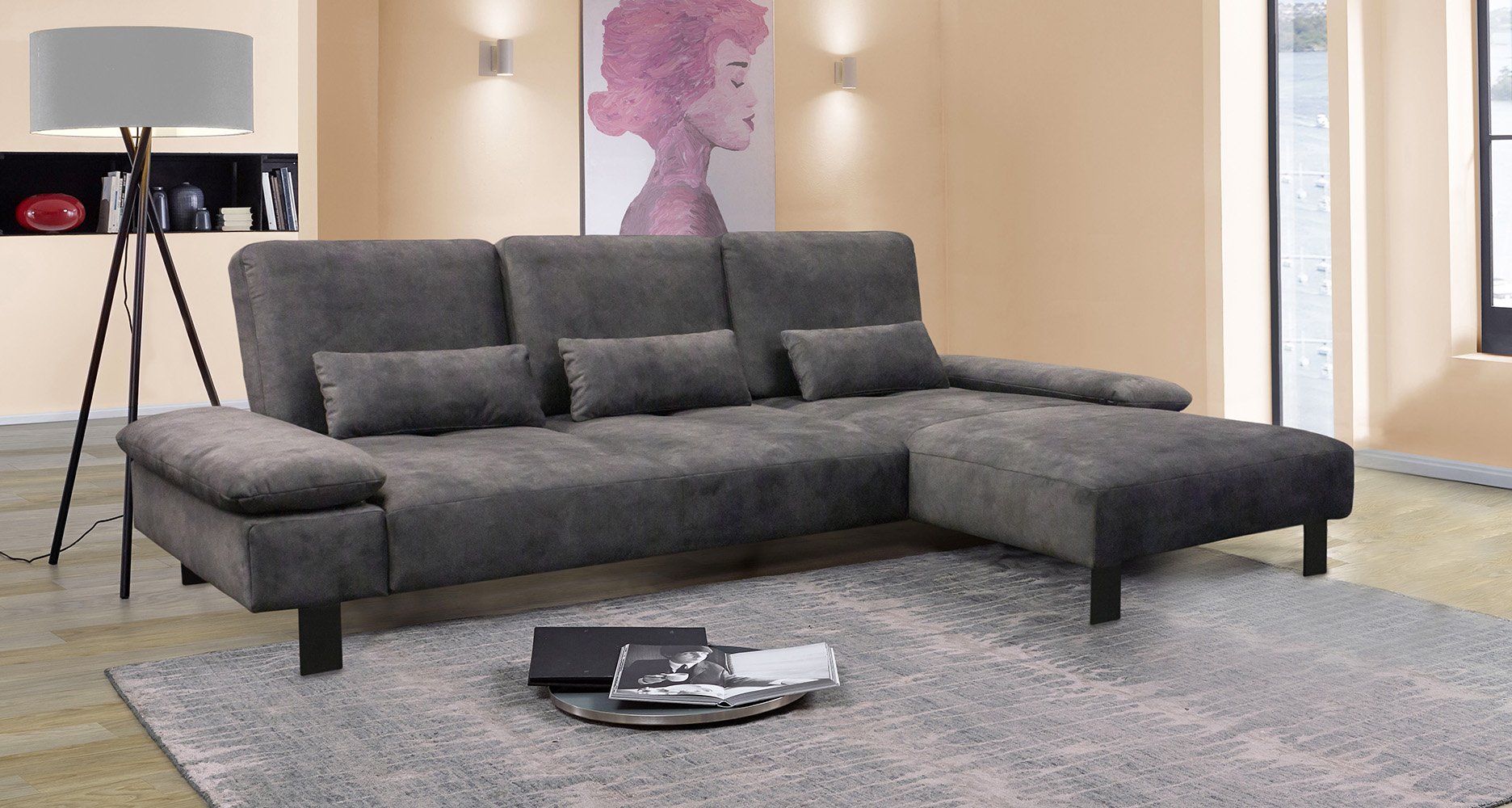 Lounge Sofa mit erweiterter Sitztiefe & verstellbarer Rückenlehne