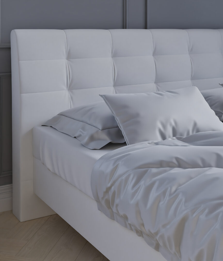 Leder Selene –  Bett Detail L-PunchReinweiss.jpg