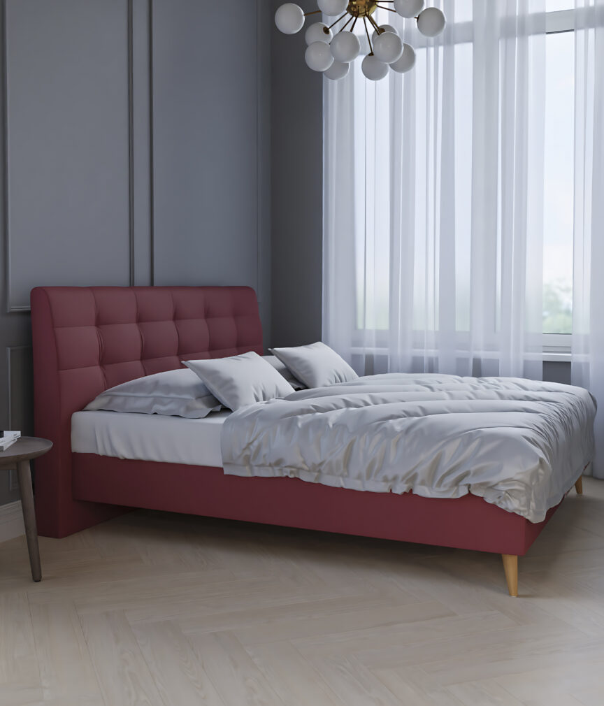 Leder Selene –  Bett Totale L-PunchFeuerrot.jpg