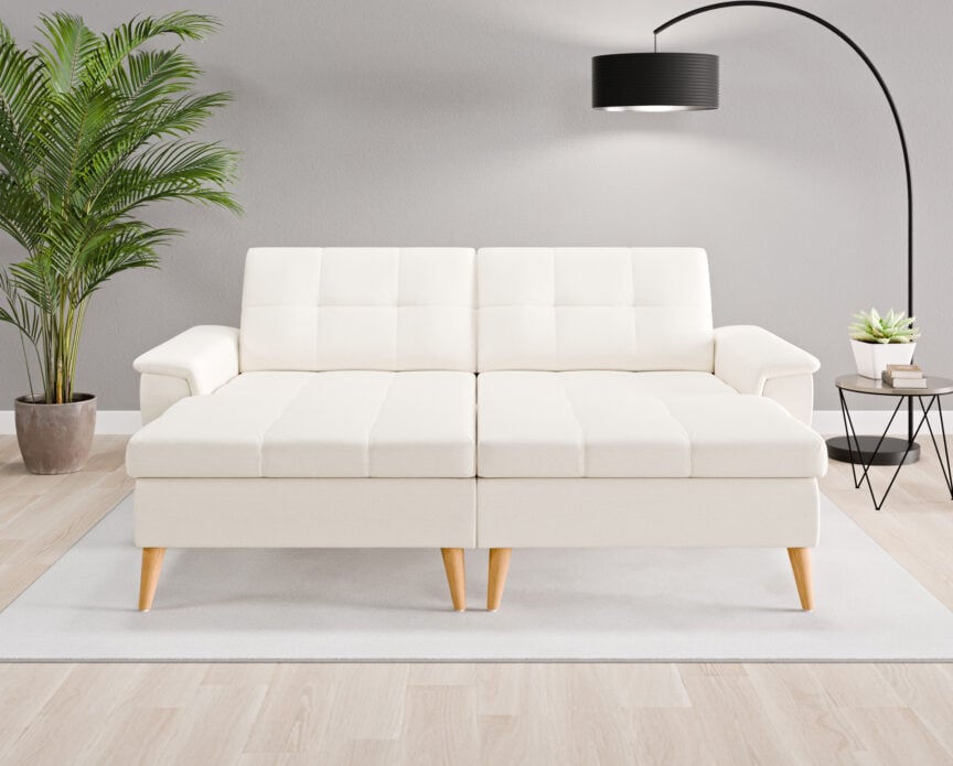 Loveseat Rio in Feiner Strukturstoff – Cremeweiß SORIE02-01  S-Capulet4001  Front.jpg