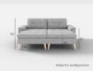 Sofa Maße – Loveseat Rio in Feiner Strukturstoff – Pastellblau 8122-s01-front.jpg