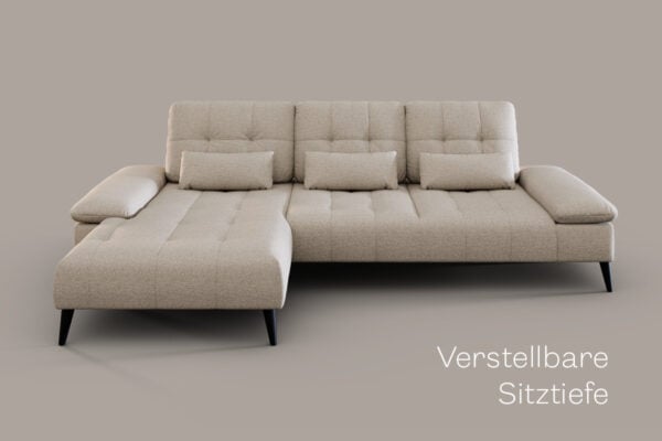Loungesofa mit Lehnenverstellung konfigurieren