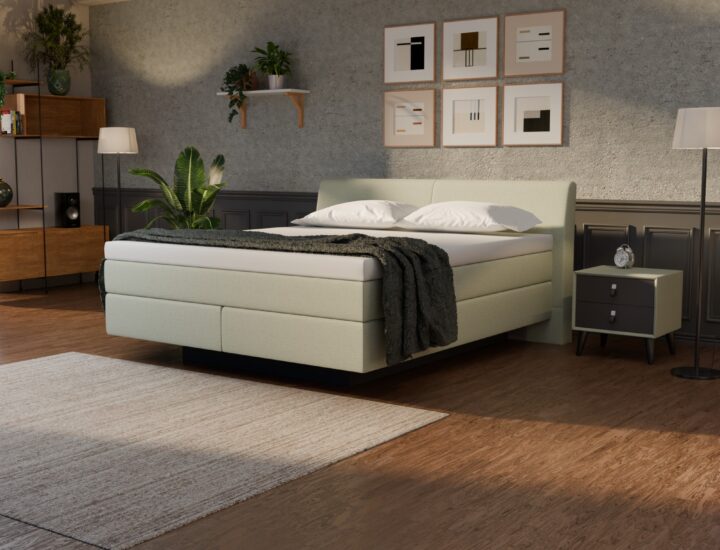 Boxspring-Classic-Mintgrün- 180×200