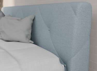 Boxspring-blau-Kopfhaupt