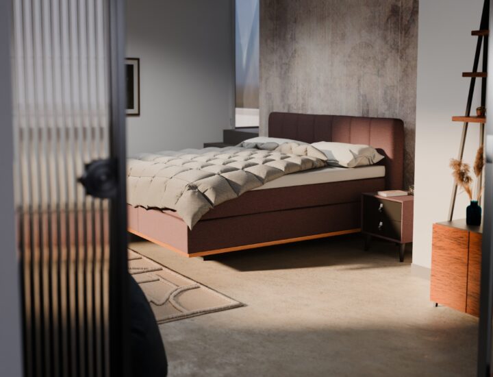 Boxspring rot 180×200