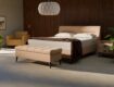 Boxspringbett beige 180×200