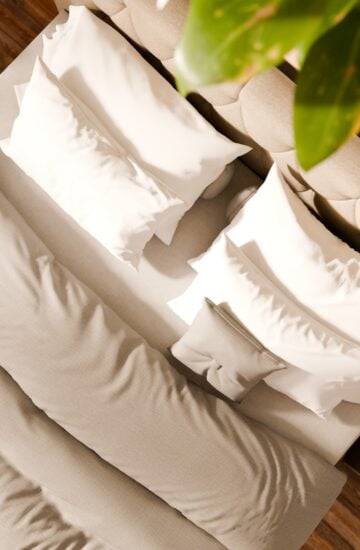 beiges Boxspringbett 180×200