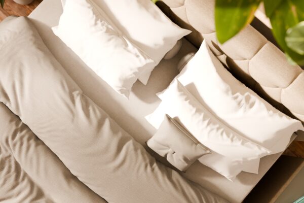 beiges Boxspringbett 180×200