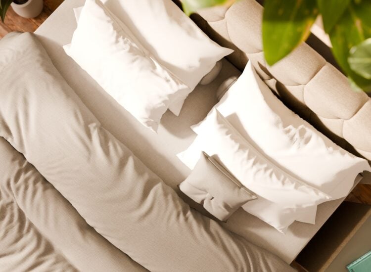beiges Boxspringbett 180×200