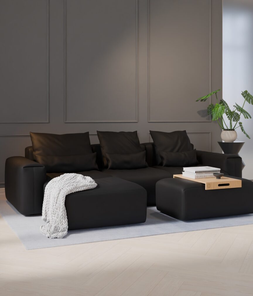 Leder Selene –  L-PunchSchwarz  Part27  Sofa Denver  overview.jpg