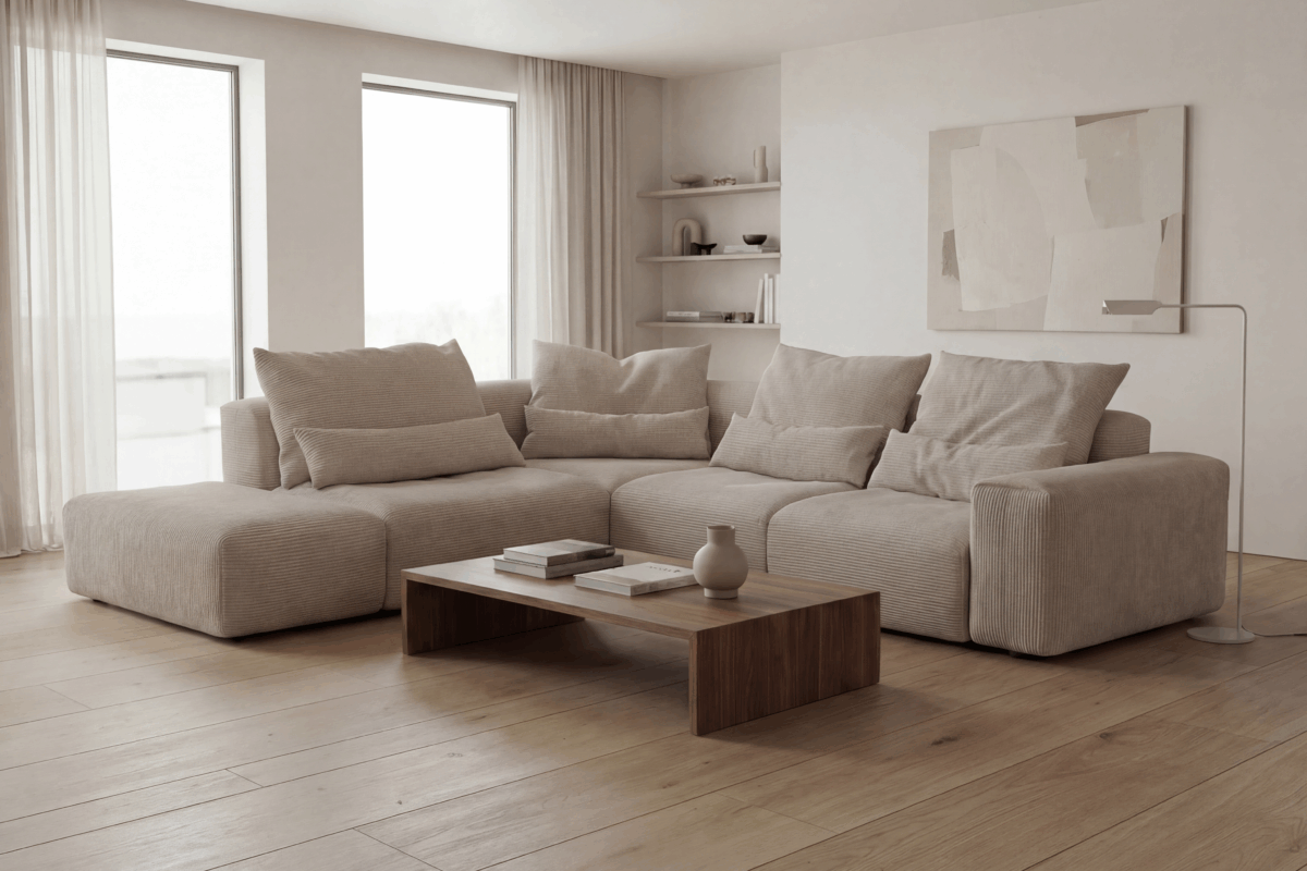 DenverEcksofa Modular Waschbar Staurraum 1:1
