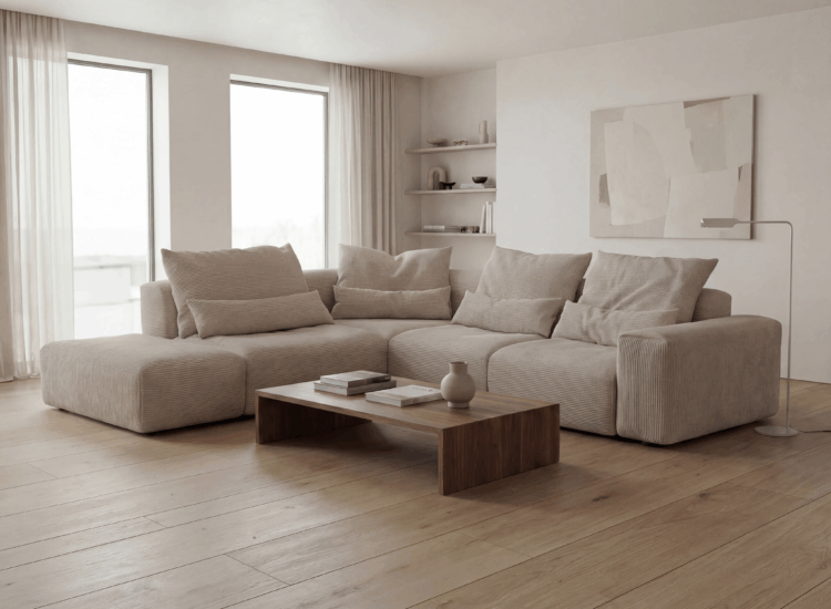 DenverEcksofa Modular Waschbar Staurraum 1:1