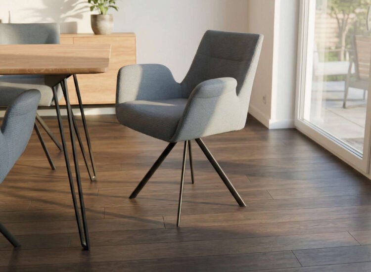 Essgruppe_Stühle_Blau_Pflegeleicht_Mikrofaser_Drehbar