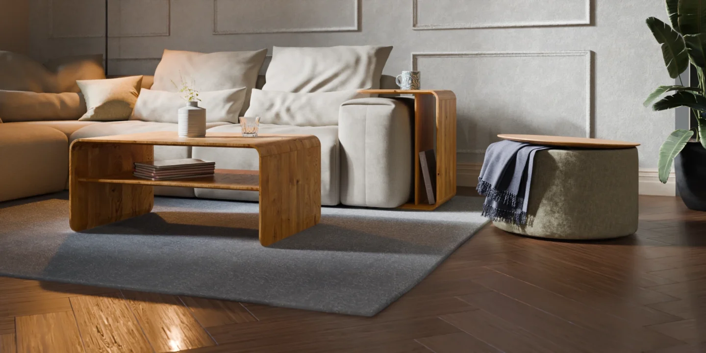 Couchtische Stauraum Massivholz DESKTOP